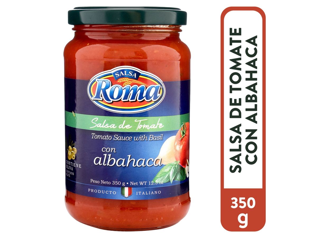 Salsa Roma de tomate con albahaca - 350 g
