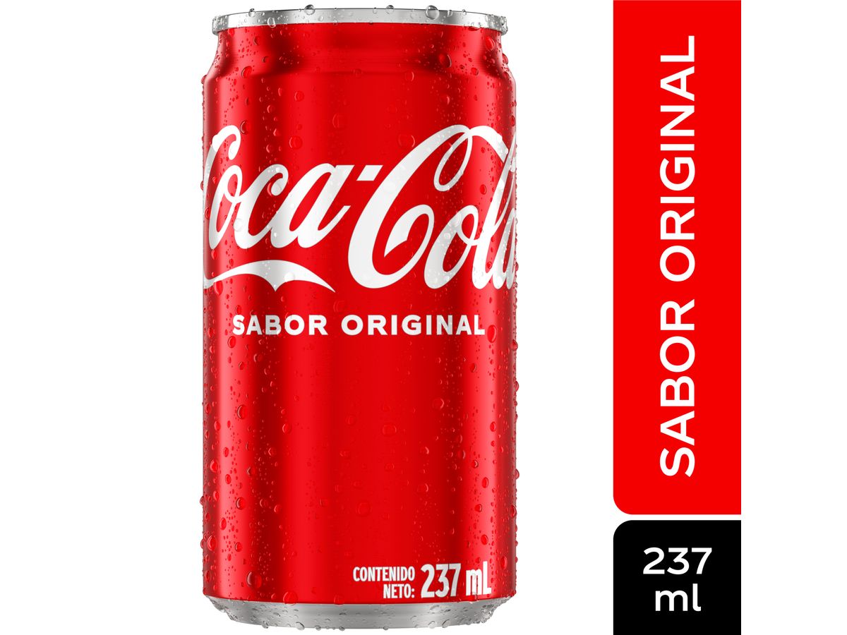 Gaseosa Coca Cola regular lata - 237 ml
