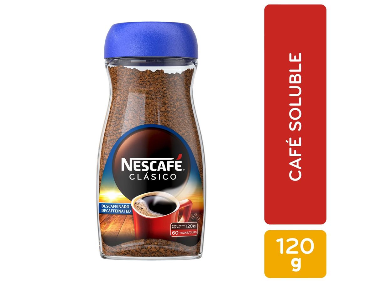 Café Instantáneo Nescafé Clásico Descafeinado Frasco - 120g