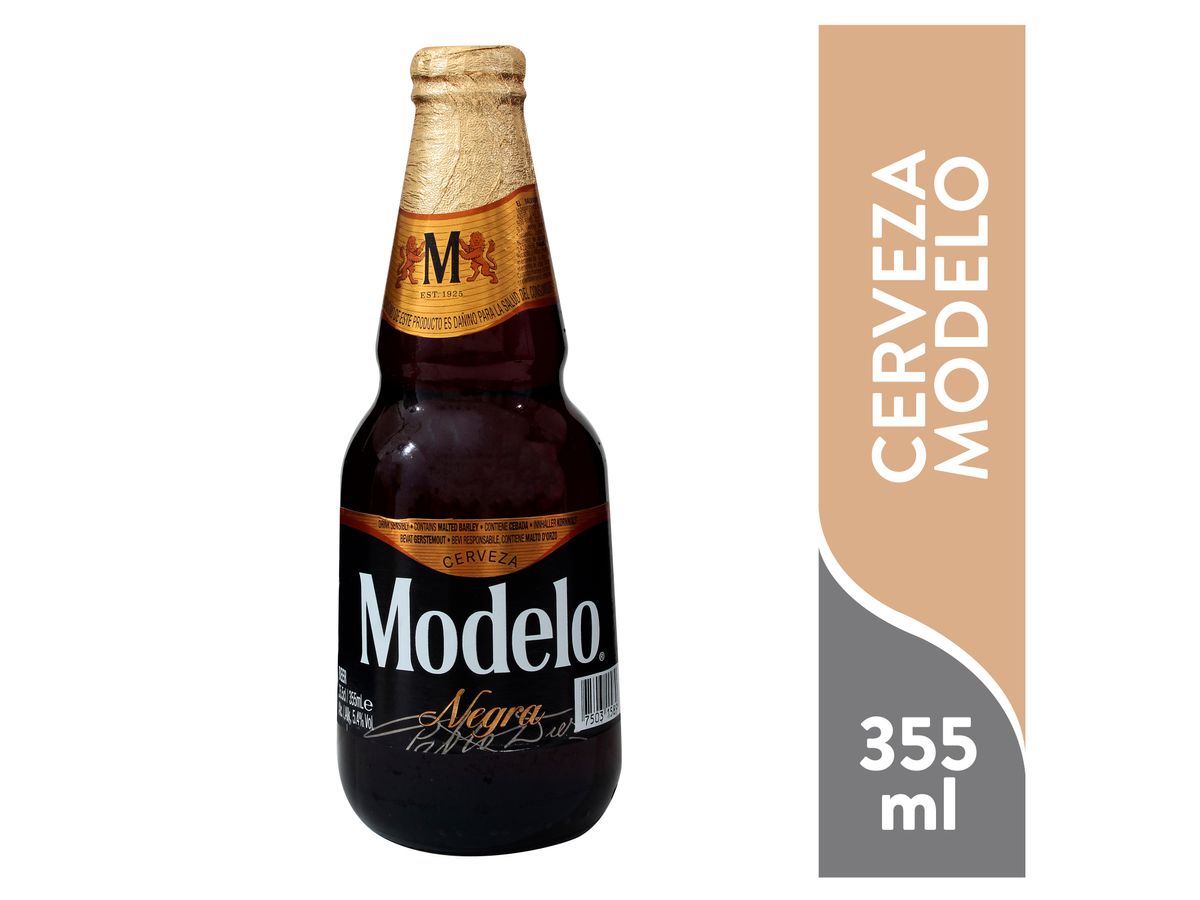 Cerveza Modelo negra botella de vidrio - 355 ml