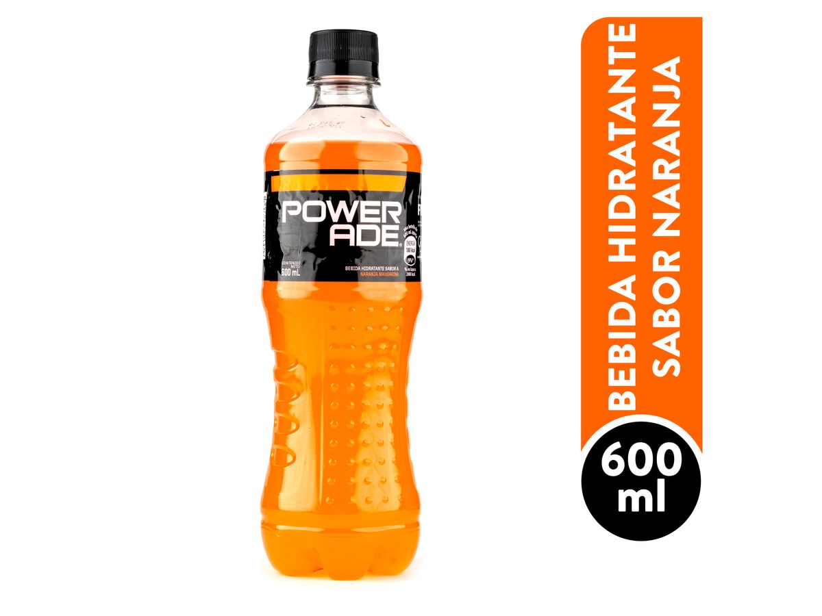 Bebida Powerade Hidratante Naranja Ion4 Tapa - 600 ml