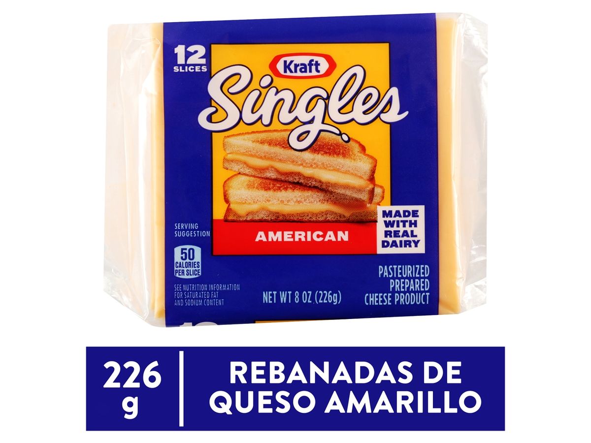 Queso americano Kraft singles 12 uds - 226 g