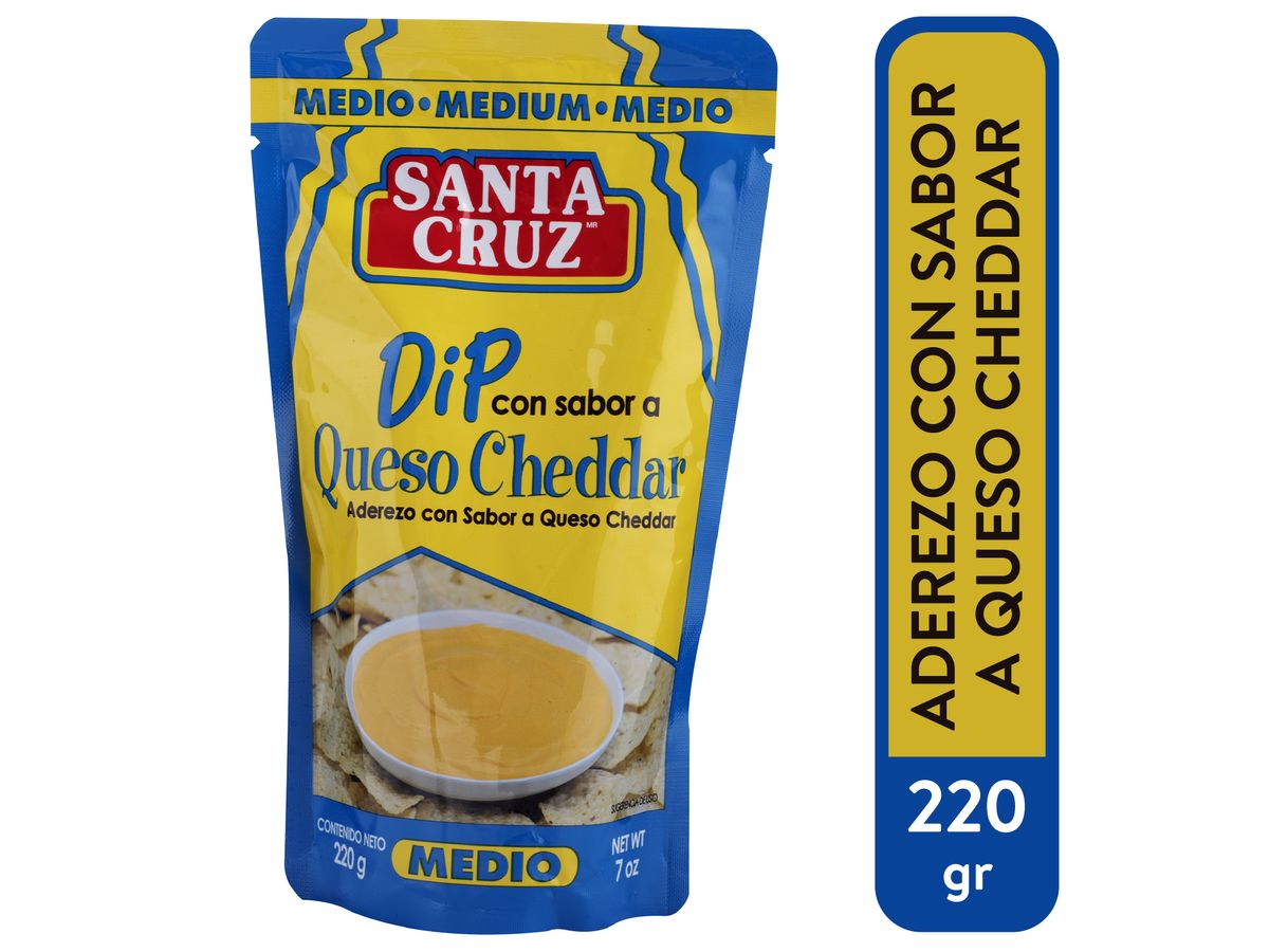 Dip Santa Cruz queso cheddar medio - 220 g