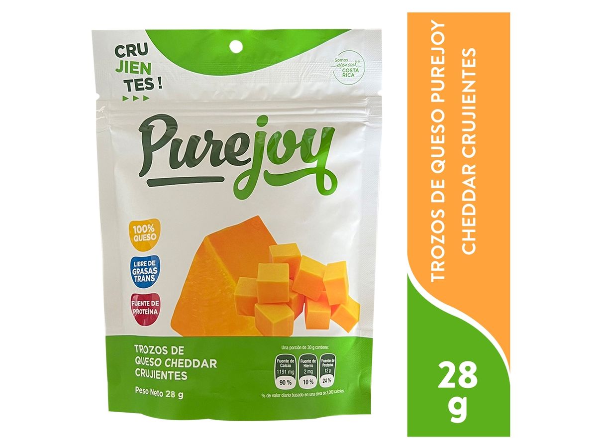 Trozos de Queso PureJoy Cheddar Crujientes - 28 g