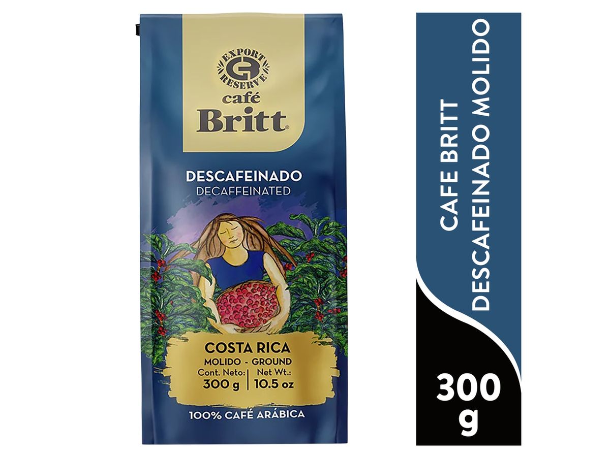 Cafe Britt Descafeinado Molido 300 Gr