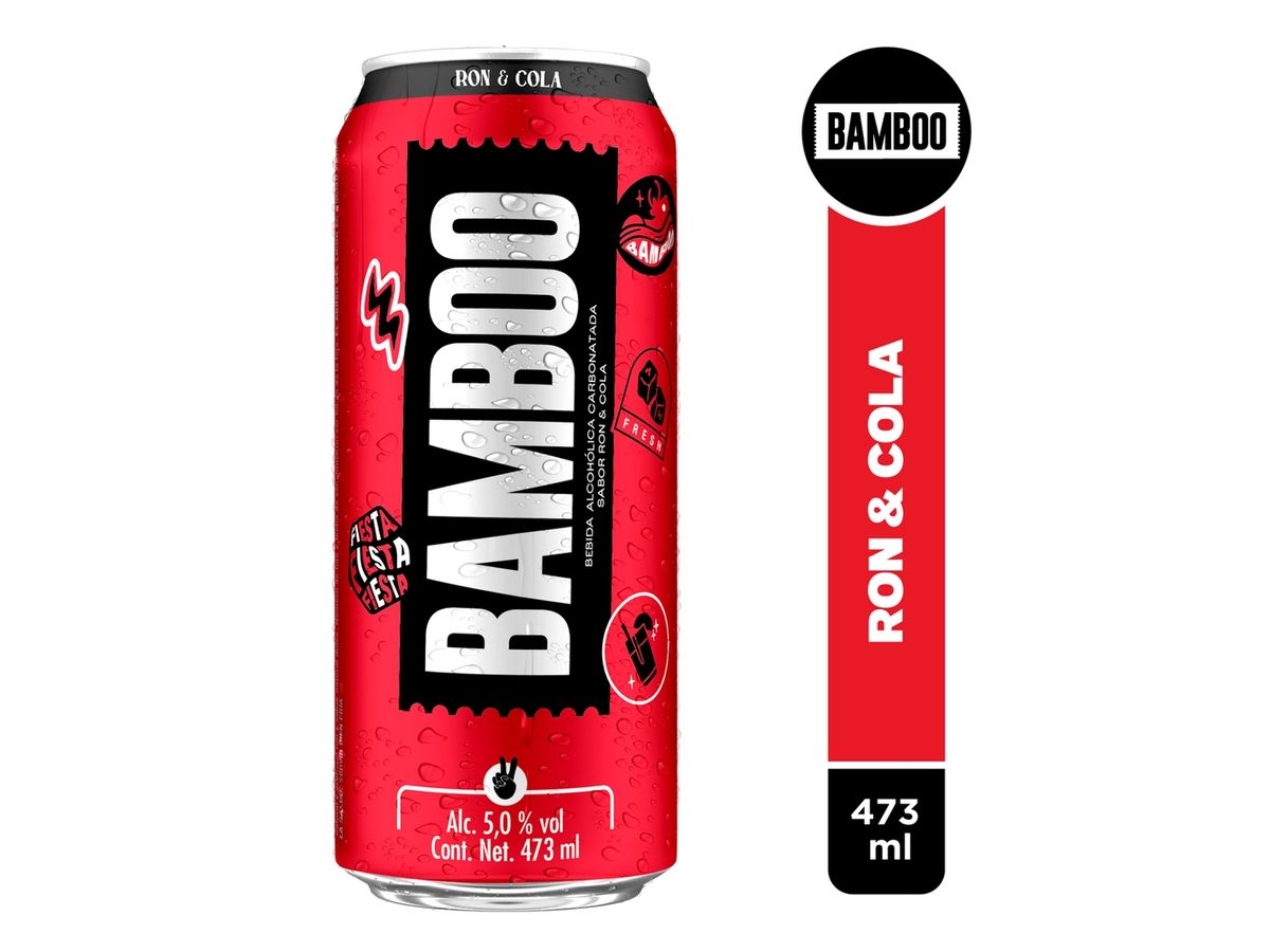 Bebida Alcoholica Preparada Bamboo Ron Cola Lata - 473ml