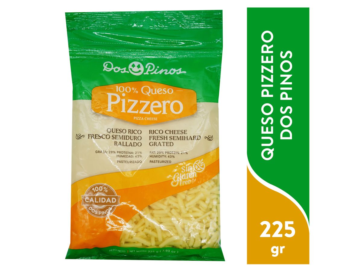Queso Dos Pinos pizzero rallado - 225 g