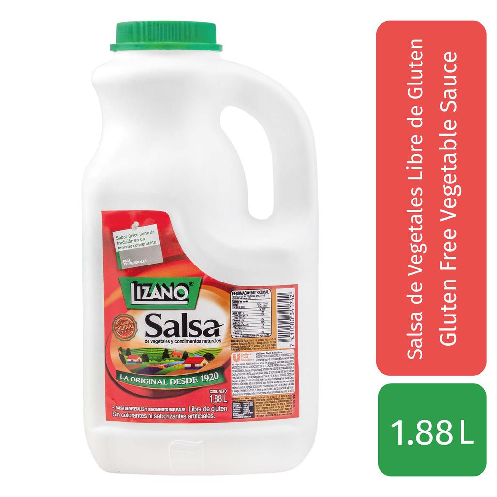 Lizano Salsa de Vegetales con Condimentos Naturales 1.88 L / 63 oz
