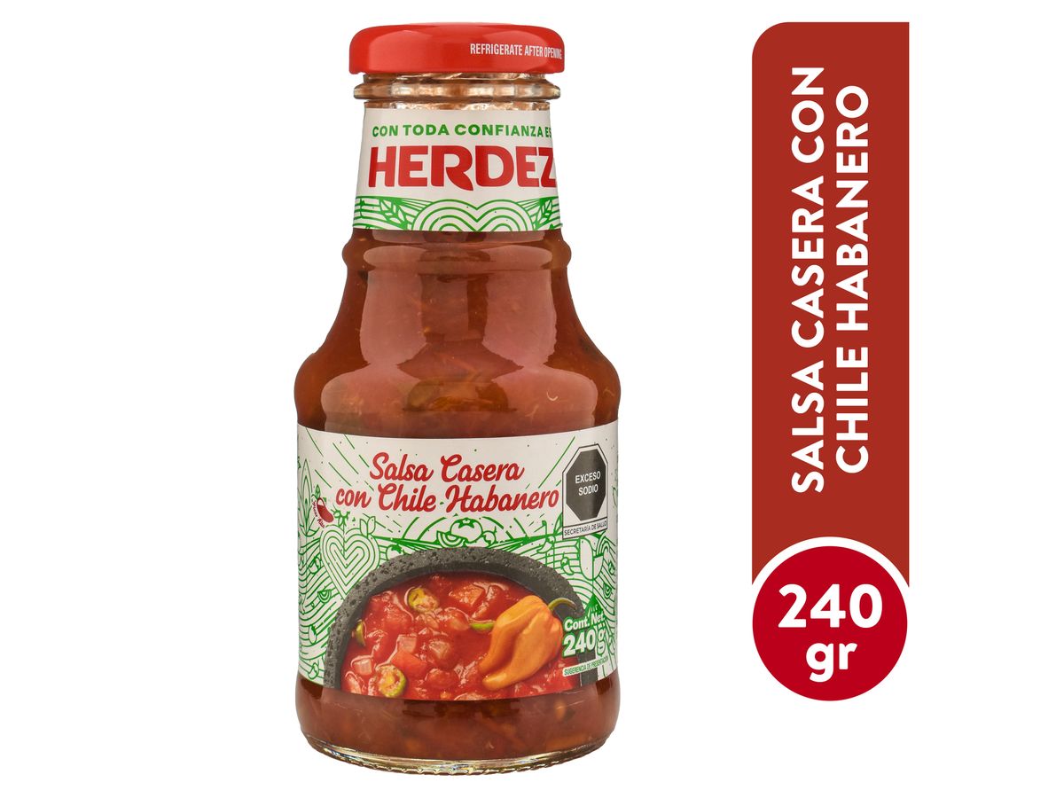 Salsa mexicana Herdez casera con habanero - 240 g