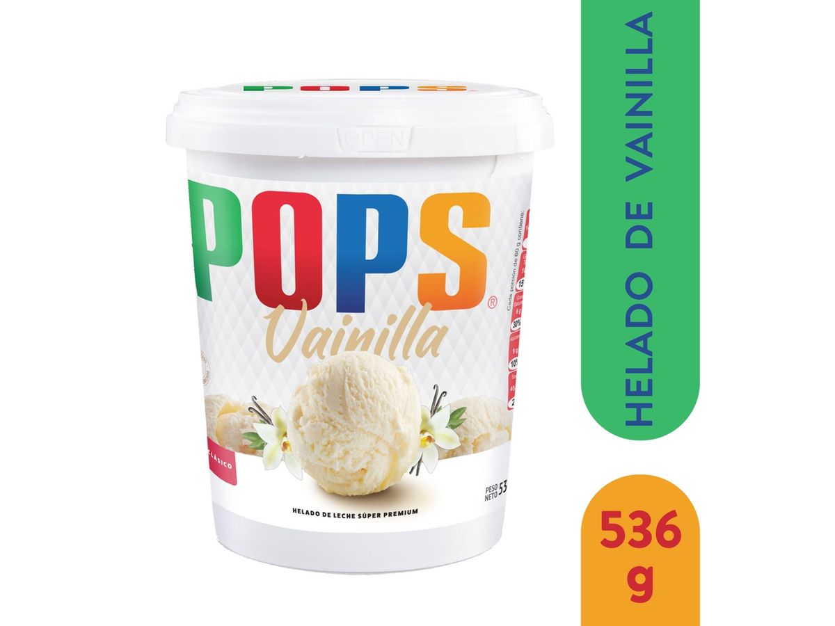 Helado Pops Vainilla - 536 g