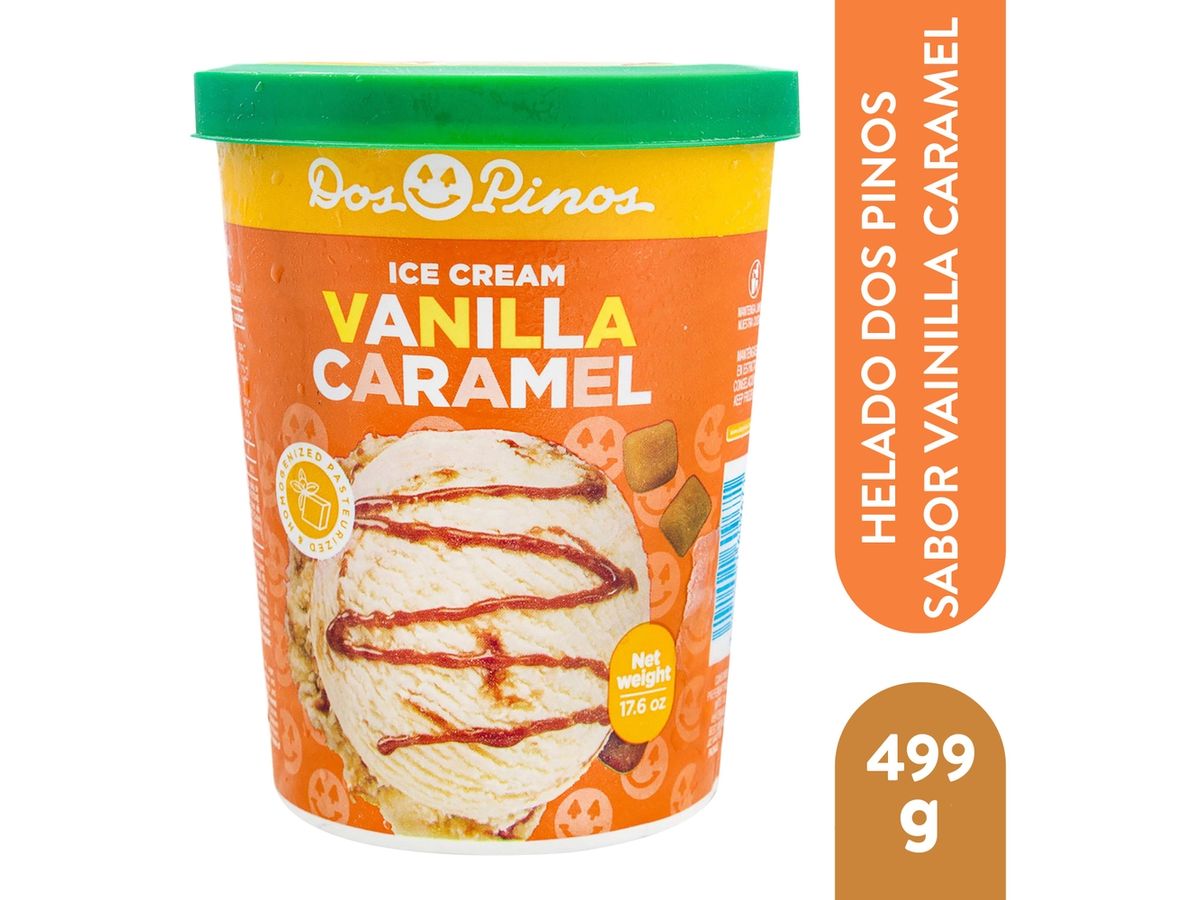 Helado Dos Pinos Sabor Vainilla Caramelo - 499 g