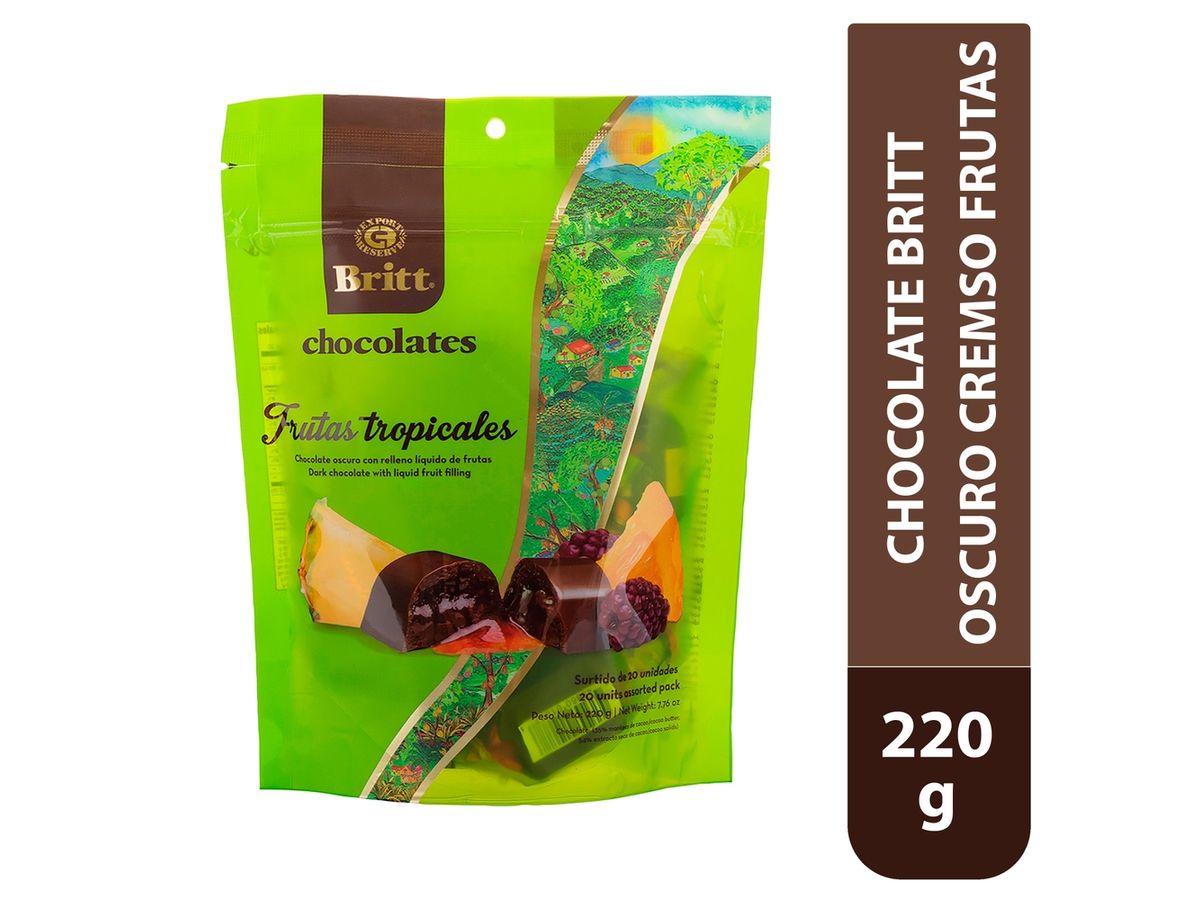 Chocolate Britt Oscro Cremoso Frutas tropicales - 220 g