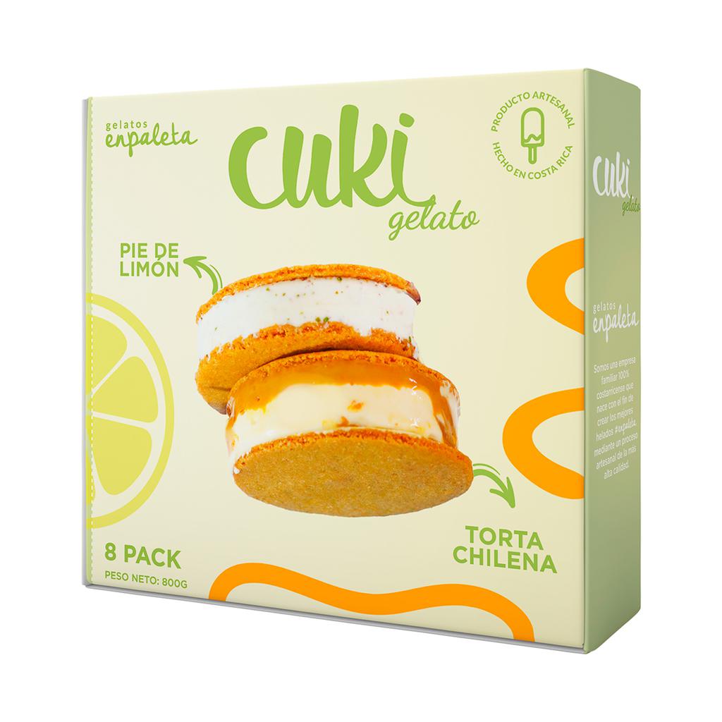 Gelatos Enpaleta Cuki Gelato 8 Unidades / 90 g / 3.1 oz