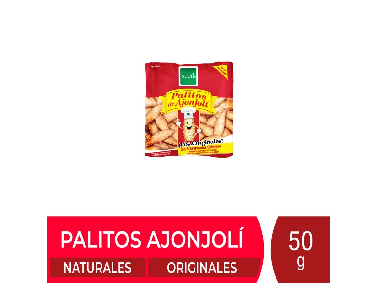 Palitos de Ajonjolí Seed Integrales - 50 g
