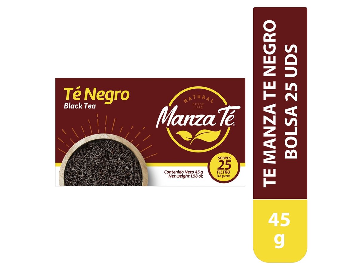 Té Manzaté  Negro 25 Uds - 45 g