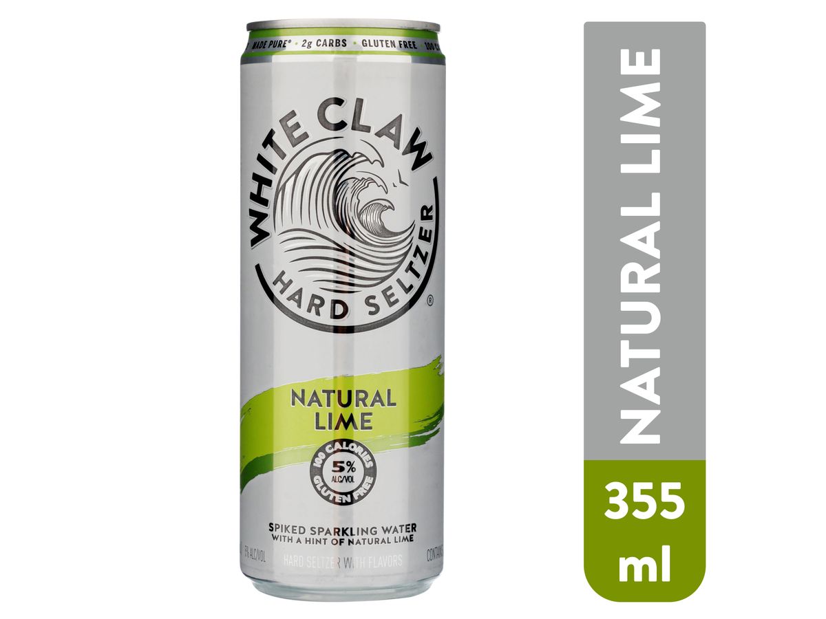 Bebida Sparkling white claw natural lime - 355 ml
