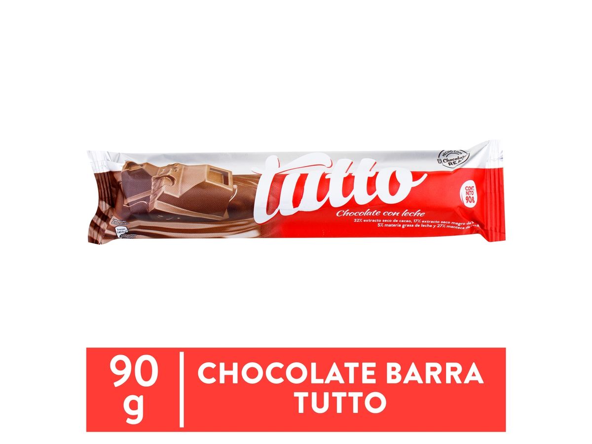 Chocolate Barra Tutto Con Leche - 90 g