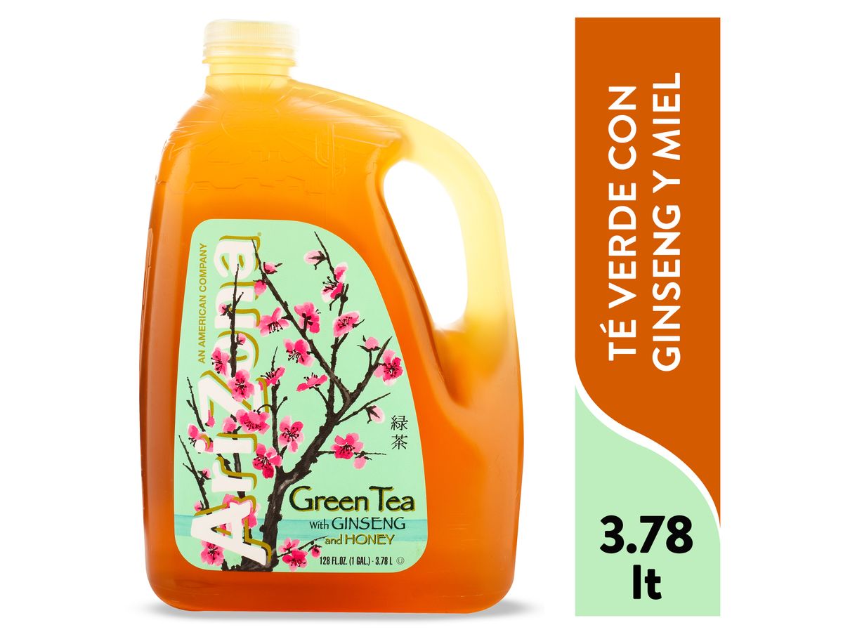 Bebida Marca Arizona Té Verde Ginseng y Miel -3780 ml