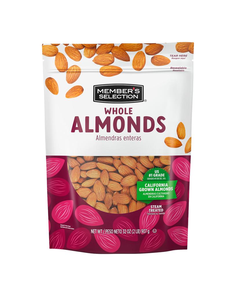 Member's Selection Almendras Enteras - Snack Saludable 907 g / 32 oz