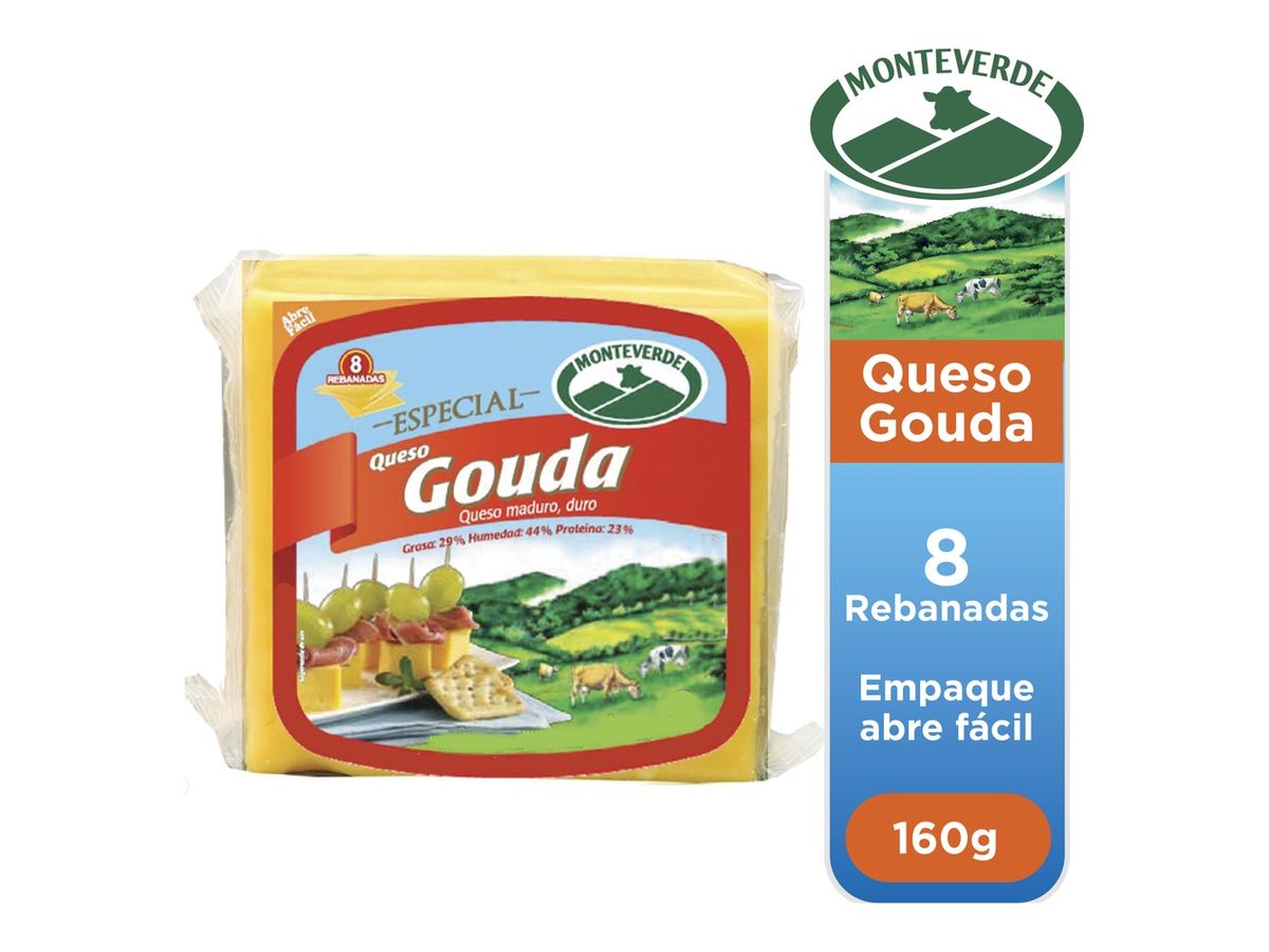 Queso Monteverde Gouda 8 Rebanadas - 160 g