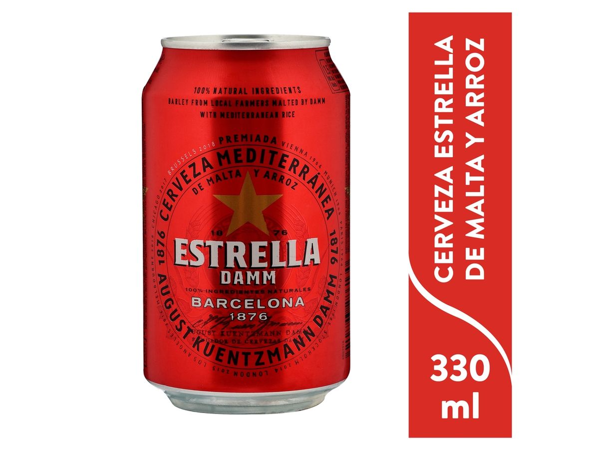 Cerveza Estrella Damm Barcelona Lata - 330 ml