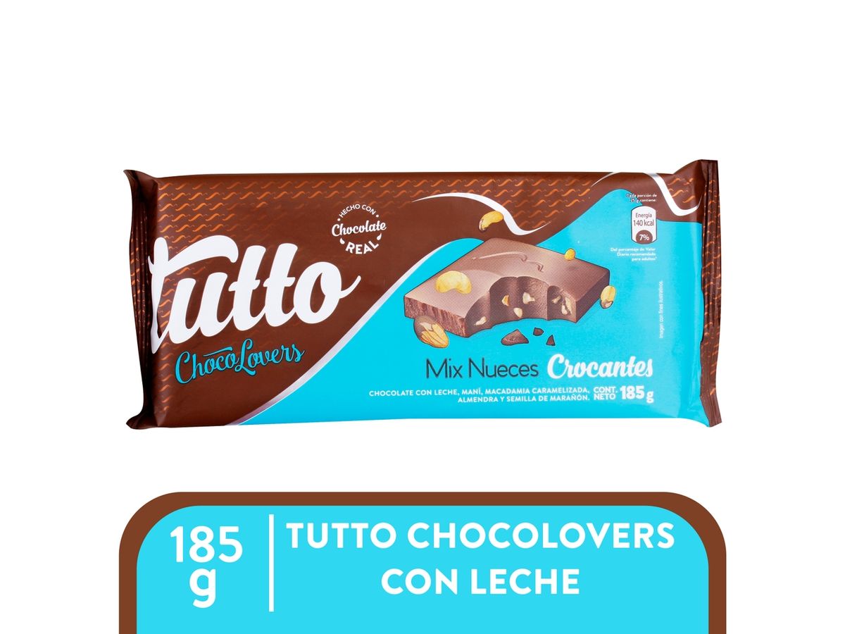 Chocolates Tutto chocolovers mix nueces crocantes - 185 g