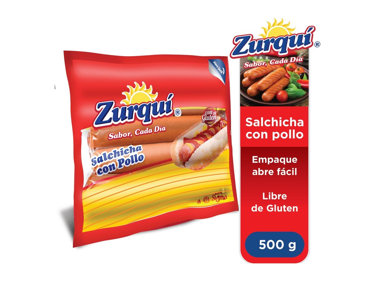 Salchicha Zurquí de pollo -500 g