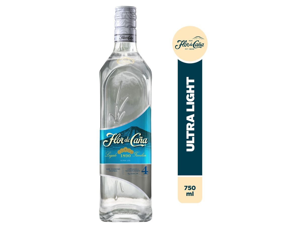Ron Flor De Caña Ultra Lite - 750 ml