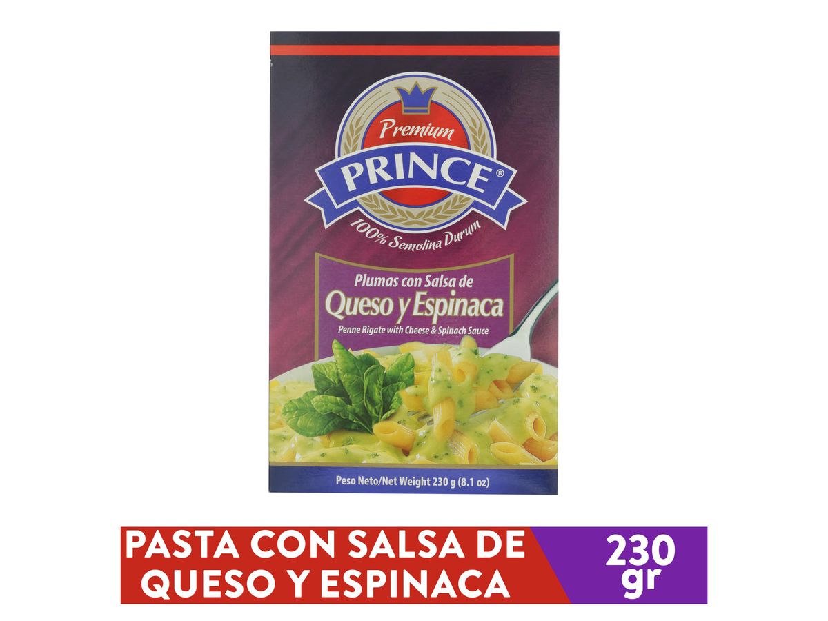 Pasta Roma prince plumas queso - 230 g