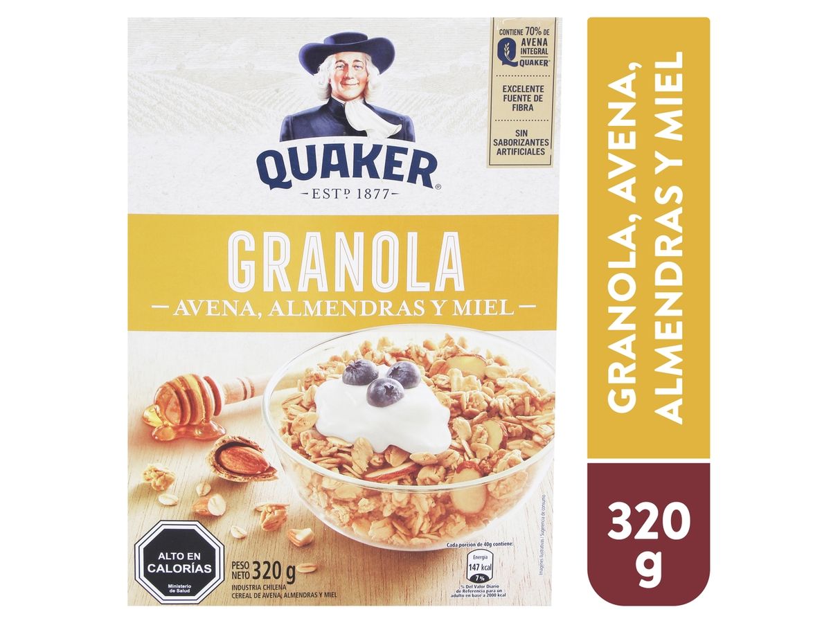 Granola Quaker Avena Almendras y Miel - 320 g