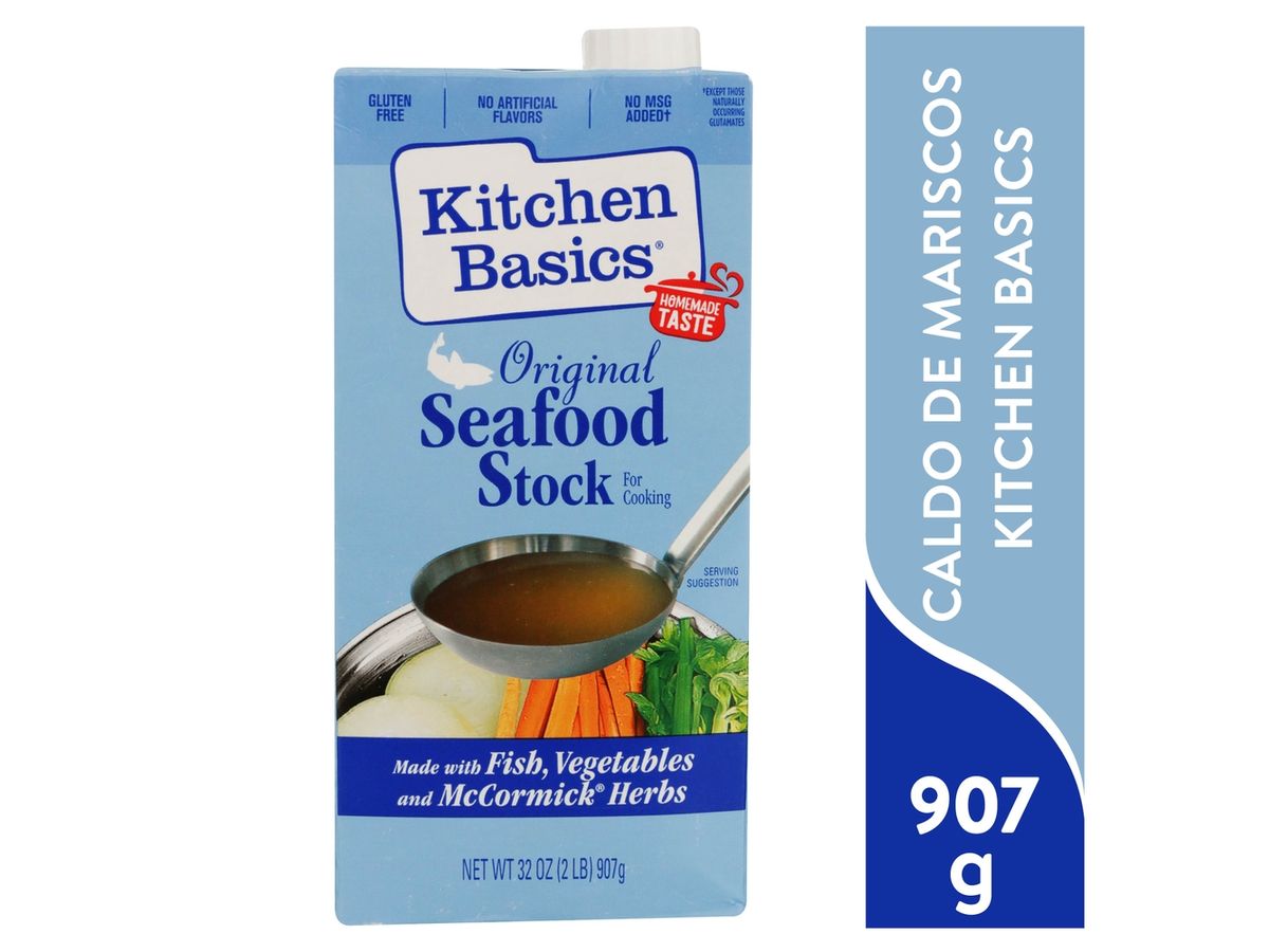 Caldo de mariscos Kitchen Basics original en caja - 907 g