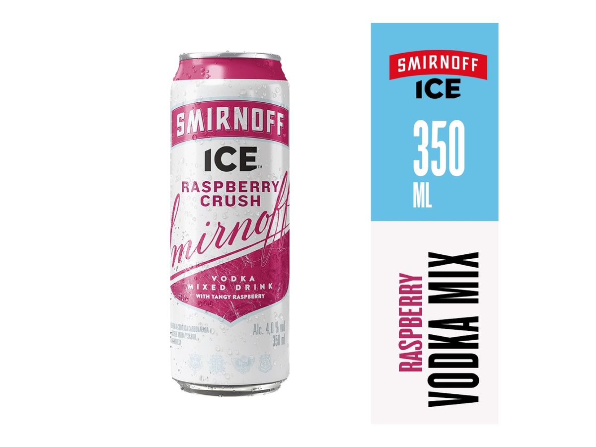 Bebida Saborizada a Base de Vodka Smirnoff Ice Raspberry Lata -350 ml