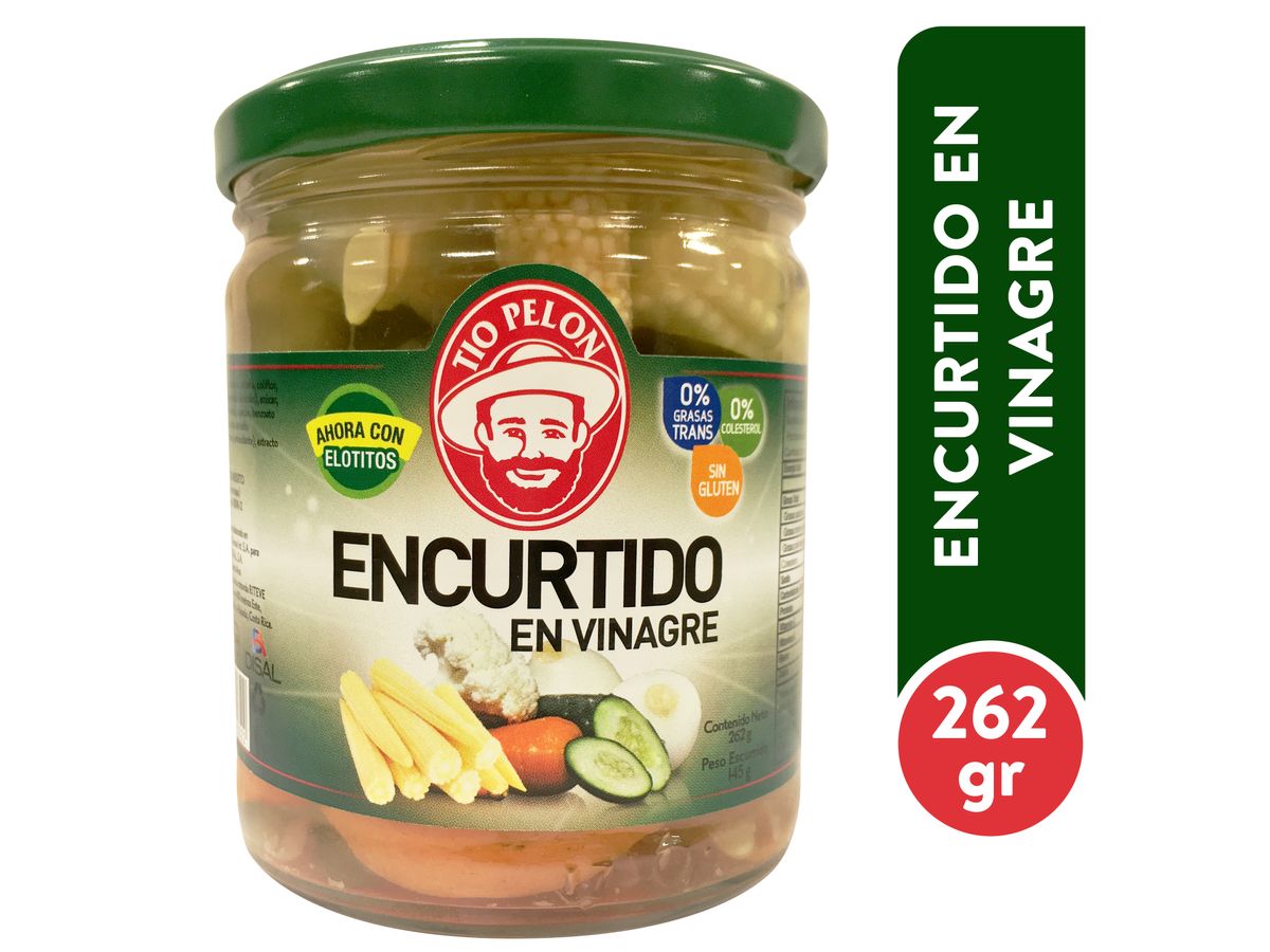 Encurtido Tío Pelón en vinagre y libre de gluten - 262 g