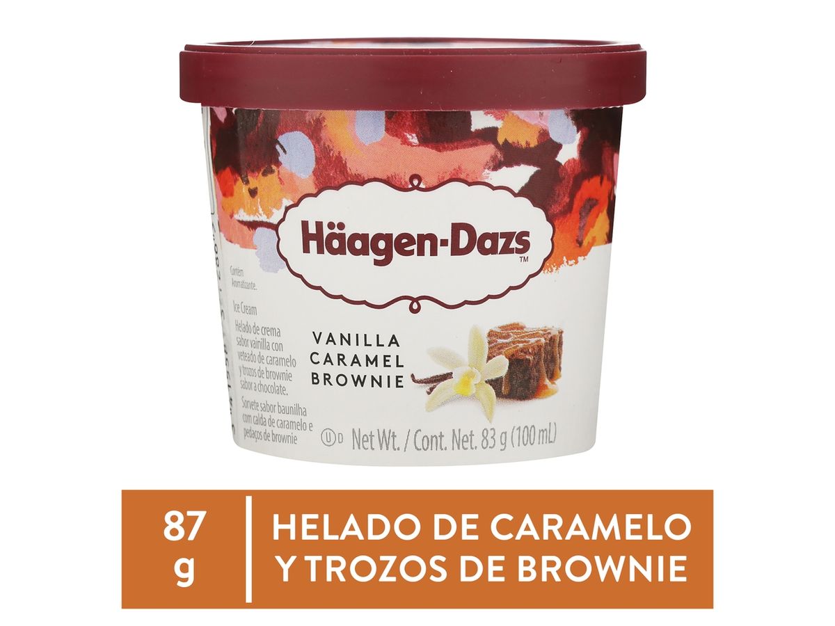 Helado Häagen-Dasz vainilla caramelo brownie - 83 g
