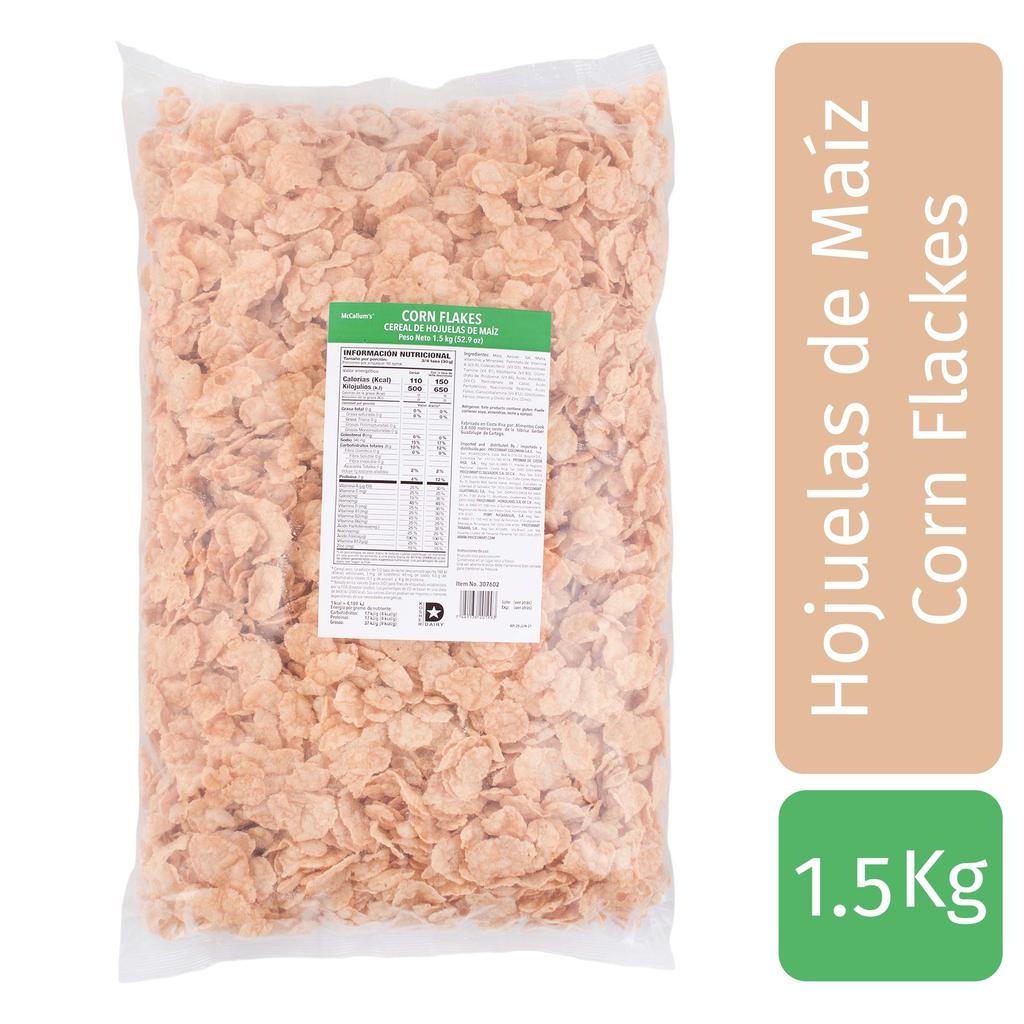 Mc Callum's Cereal Hojuelas de Maíz 100% Maíz 1.5 kg / 52.9 oz