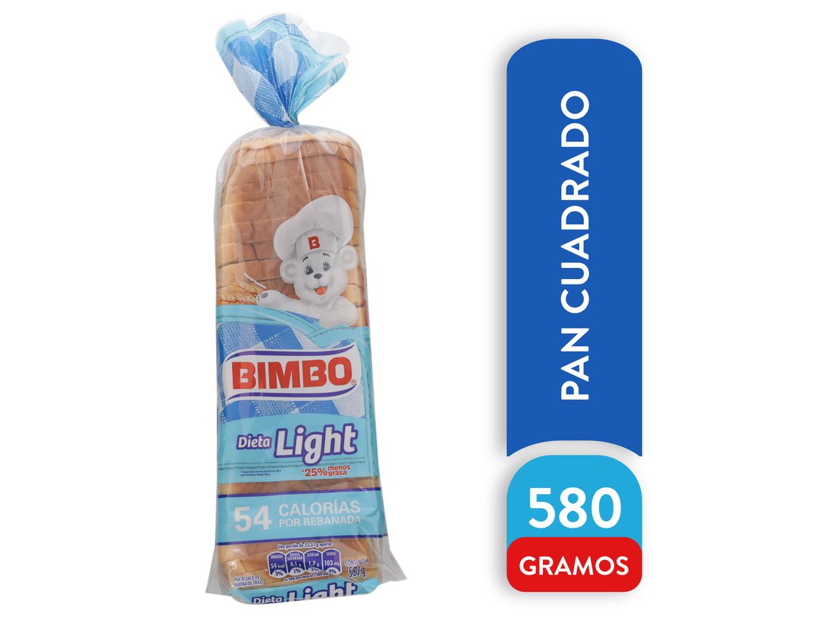 Pan cuadrado Bimbo dieta light - 580 g