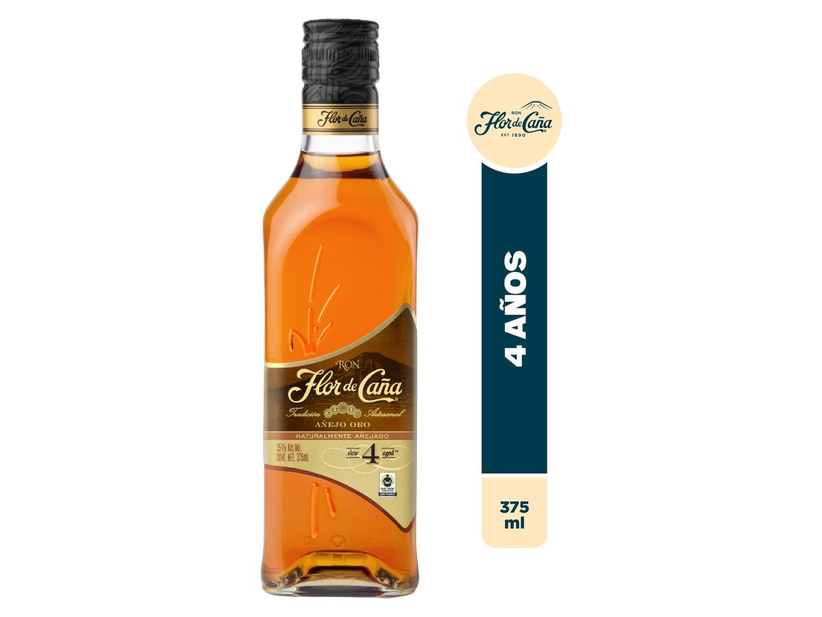 Ron Flor De Caña Oro Media Botella - 375ml