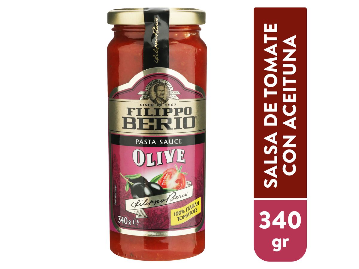 Salsa de tomate Filippo Berio con aceite de oliva - 340 g