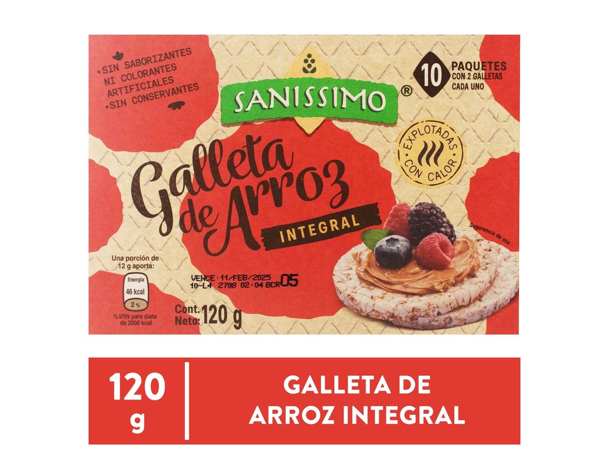 Galleta Sanissimo Arroz Integral 10 pack - 120 g