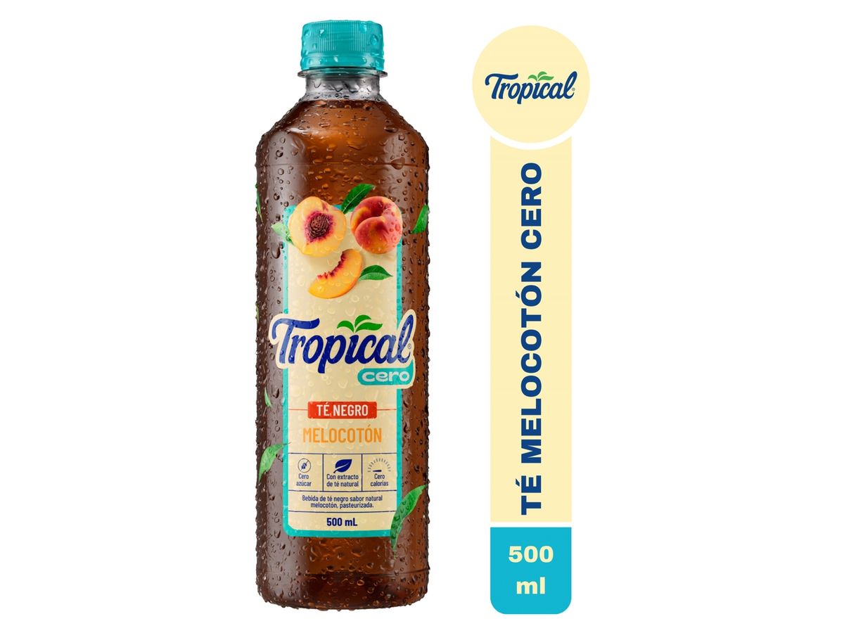 Refresco Tropical, Té Melocotón Cero -500ml