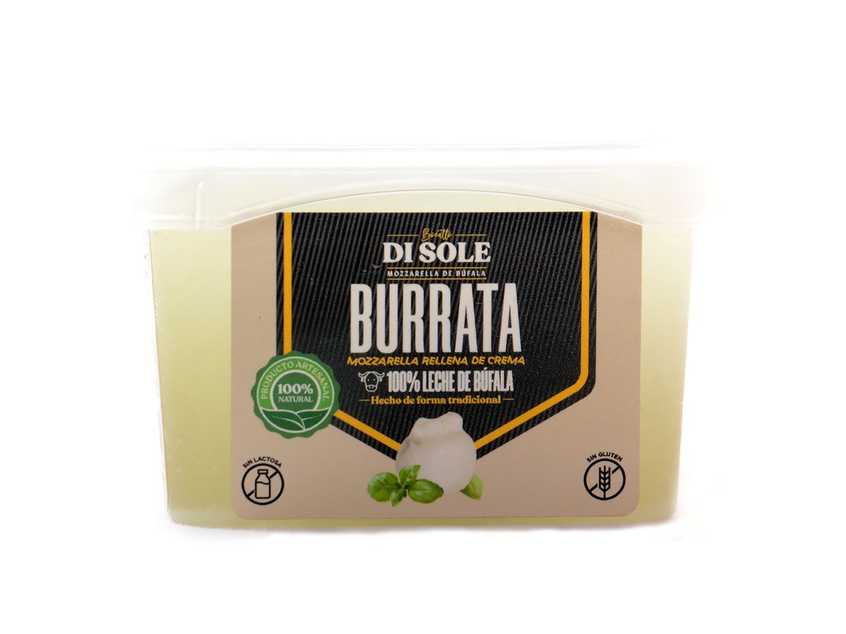 Queso fresco burrata bocatto di sole, libre de lactosa - 250 g