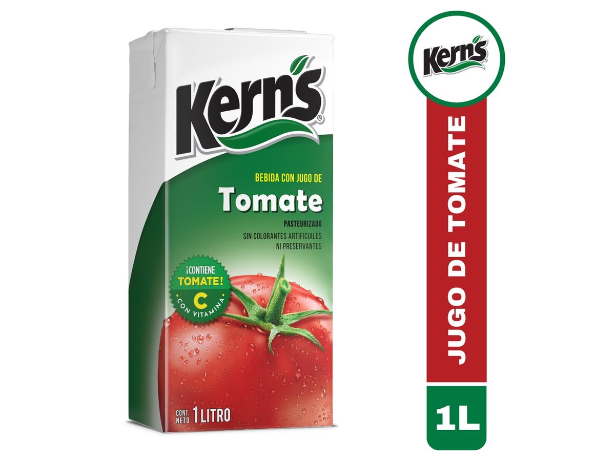 Jugo Kerns tomate pasteurizado sin colorante artificial - 1000 ml