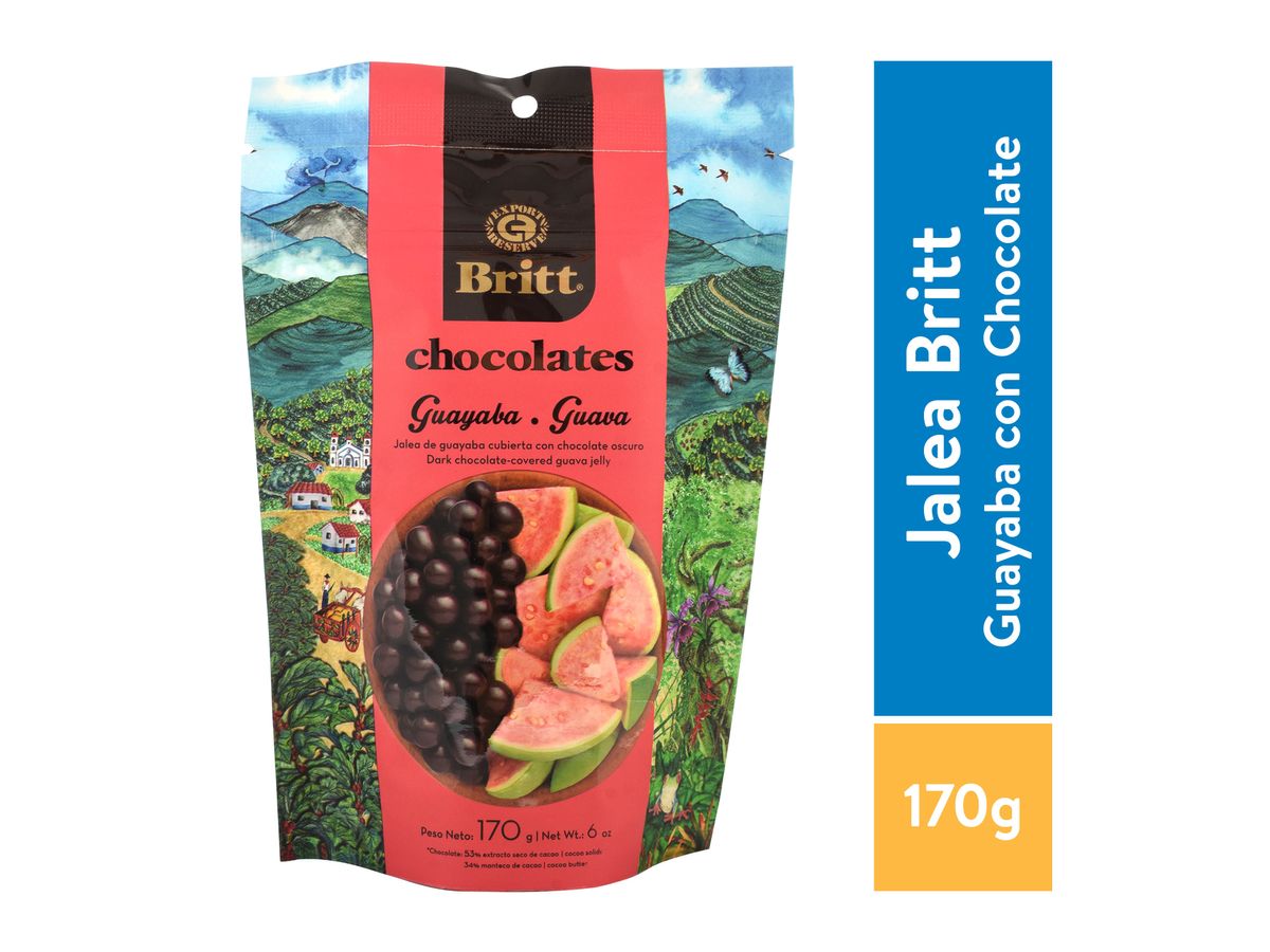 Chocolate Britt jalea de guayaba cubierta de chocolate oscuro - 170 g