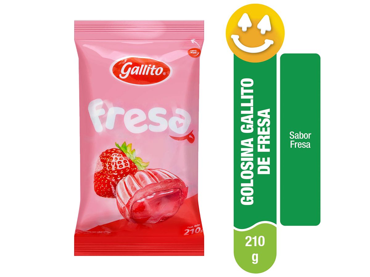 Confite Gallito Sabor Fresa - 210g