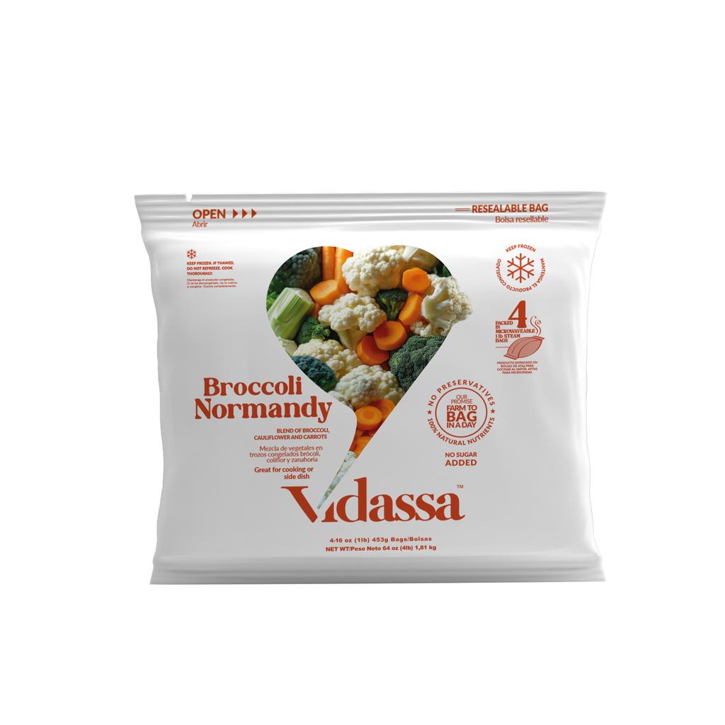 Vidassa Mezcla de Vegetales en Trozos, Brócoli, Coliflor y Zanahoria 1.8 kg / 4 lb