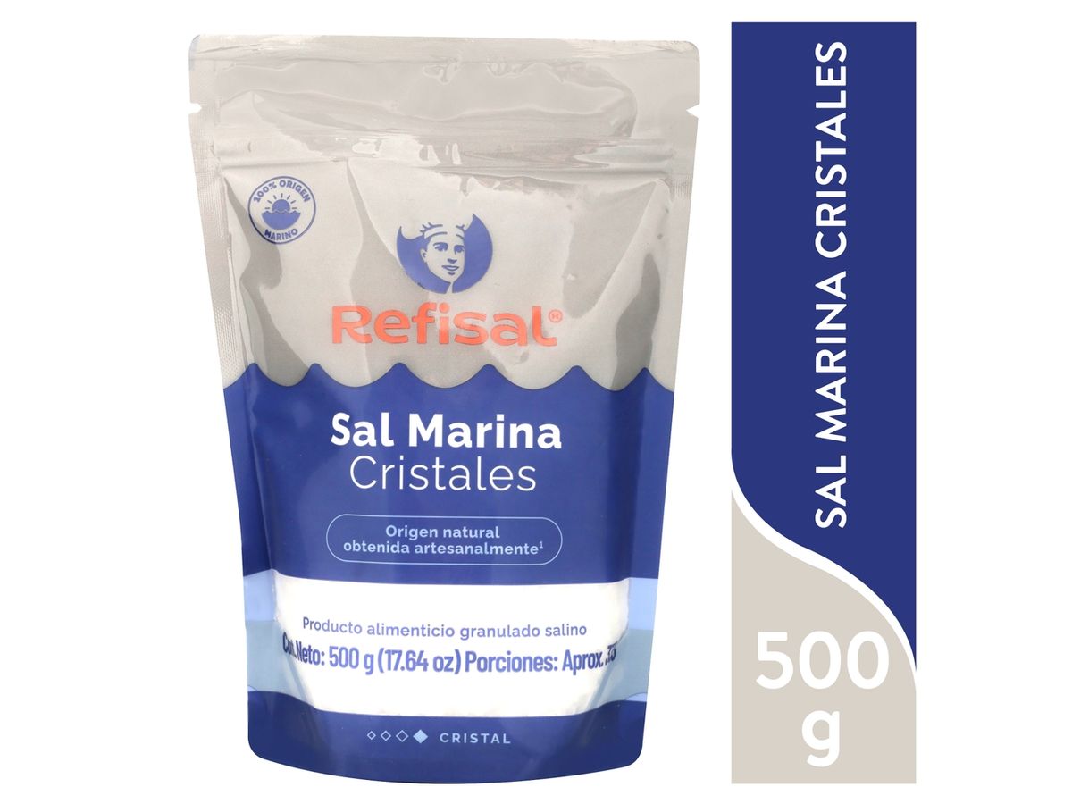 Sal marina cristales Refisal en bolsa - 500 g