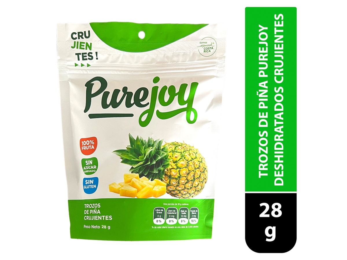 Trozos de Piña PureJoy Deshidratados Crujientes - 28 g
