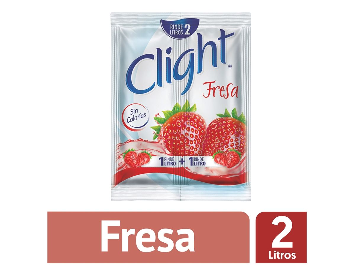Bebida En Polvo Clight Sin Calorías Sabor Fresa Sobre - 14g