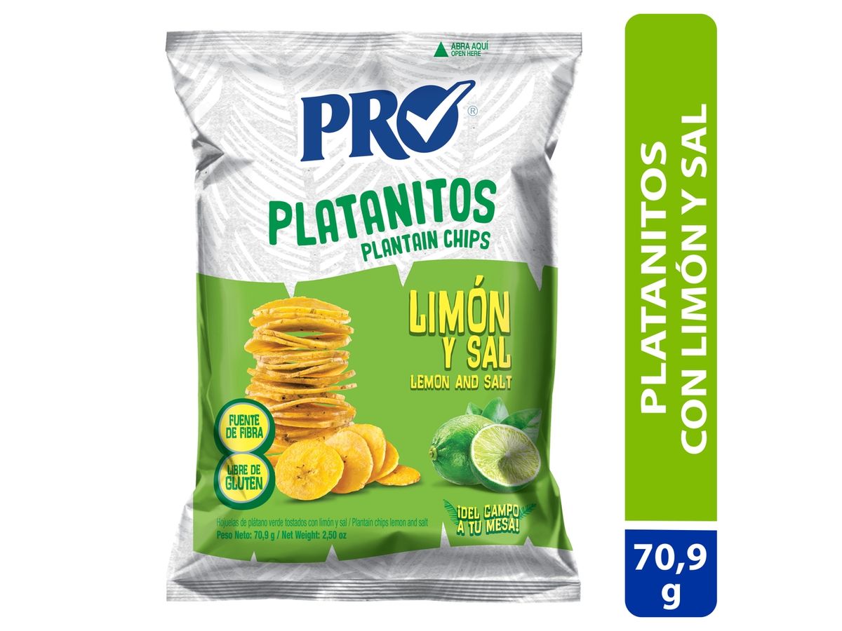 Snack Pro Boquitas platano limón y sal -70.9 g