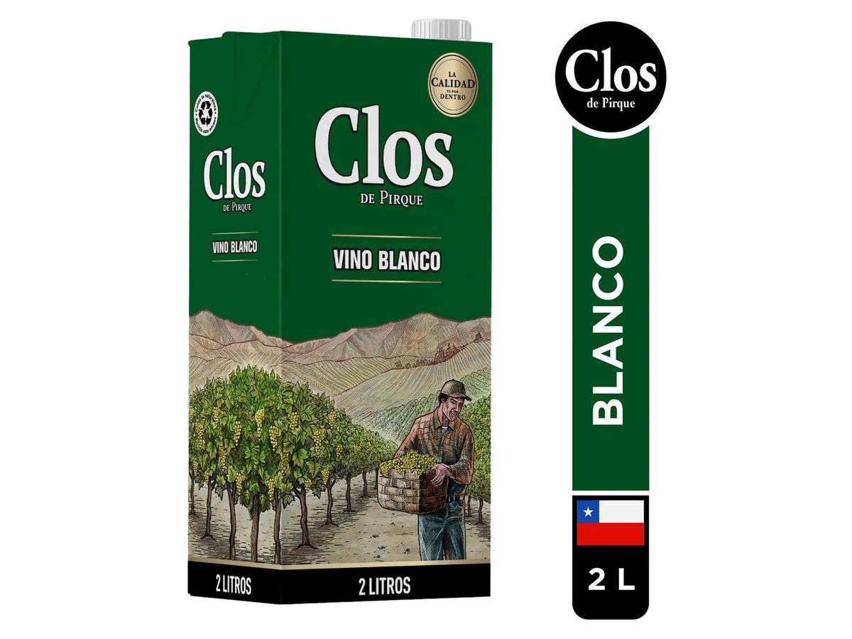Vino Clos De Pirque Blanco Tetra - 2000Ml